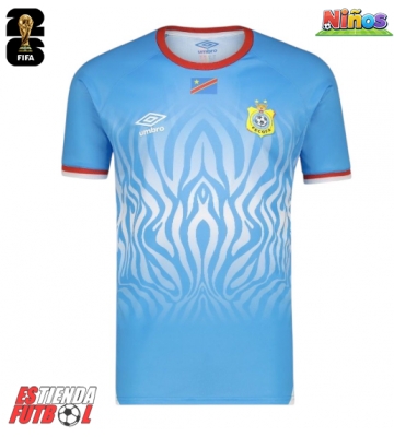 República Democrática del Congo Primera Equipación Niños Mundial 2026 Manga Corta (+ Pantalones cortos)